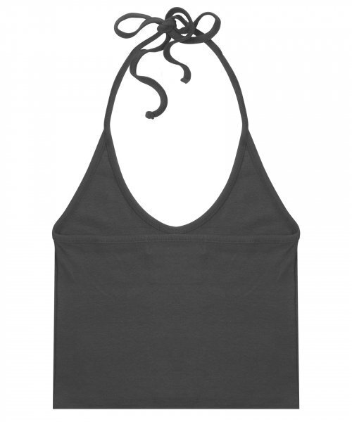 A FEW COMMENTS(アフューコメンツ)の「エンジェルグラフィックホルターネッククロップトップ CHARCOAL(Tシャツ/カットソー・レディース・その他・FREE)」の4枚目の写真