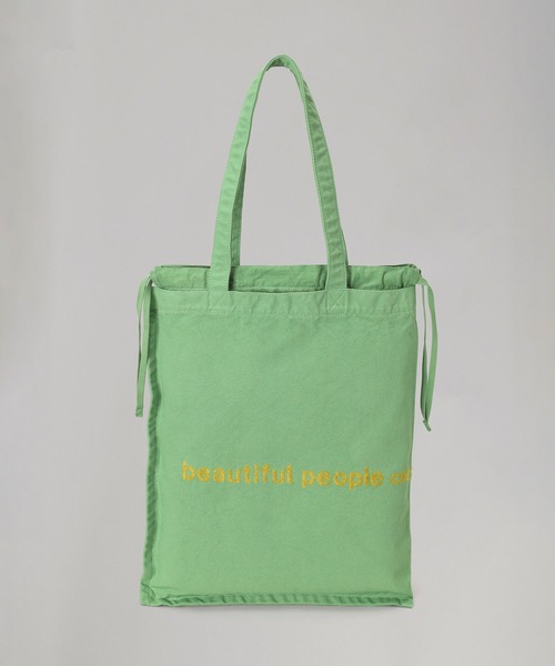beautiful people(ビューティフルピープル)の「beautiful people brushed logo gathering bag 1626611945(トートバッグ・レディース・ホワイト/オレンジ/グレー/グリーン/ネイビー・FREE)」の4枚目の写真
