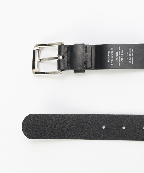 WISM(ウィズム)の「Metalwood Studio / メタルウッド スタジオ PHILLIPS HEAD LEATHER BELT(ベルト・メンズ・ブラック・FREE)」の3枚目の写真