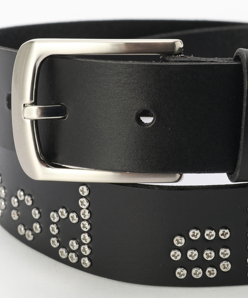 WISM(ウィズム)の「Metalwood Studio / メタルウッド スタジオ PHILLIPS HEAD LEATHER BELT(ベルト・メンズ・ブラック・FREE)」の5枚目の写真