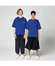 ATHPLATFORM（アスプラットフォーム）の「[ユニセックス] AU01TH03 エスプラットフォーム オーバーサイズ Tシャツ_ダークブルー（Tシャツ/カットソー）」