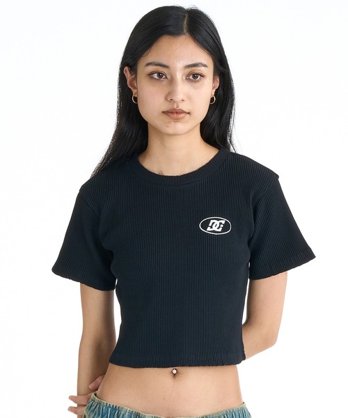 アール(ᵔᴥᵔ)　レディース　GB S DC/ディーシー レディース 半袖 ミニTシャツ 26 WS TELECO SHORT SS