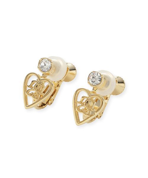 SNIDEL（スナイデル）の「ハートキャッチストーンモチーフイヤリング（イヤリング・レディース・シルバー/ゴールド・F）」の4枚目の写真