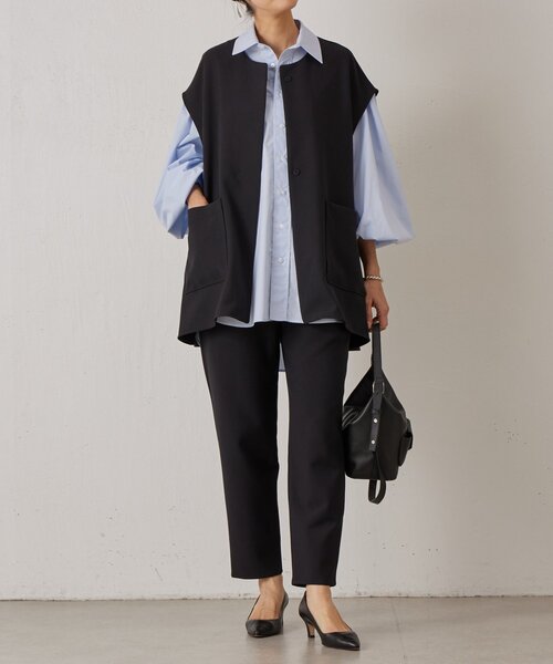 LIVETART（リヴェタート）の「《LIVETART》ウエストリブスリムパンツ（その他パンツ・レディース・ブラック/ネイビー・1/0/2）」の14枚目の写真