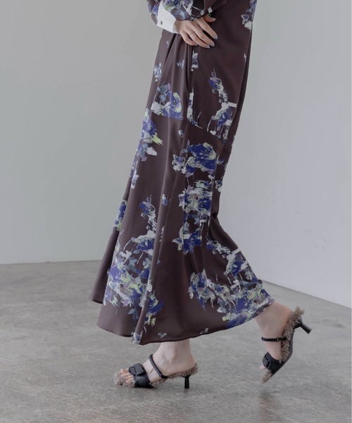 Eimee Law（エイミーロウ）の「ブラッシュフラワープリントワンピース（ワンピース・レディース・ブラウン/オフホワイト・FREE）」の6枚目の写真