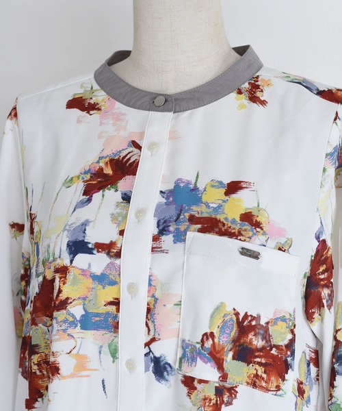 Eimee Law（エイミーロウ）の「ブラッシュフラワープリントワンピース（ワンピース・レディース・ブラウン/オフホワイト・FREE）」の22枚目の写真