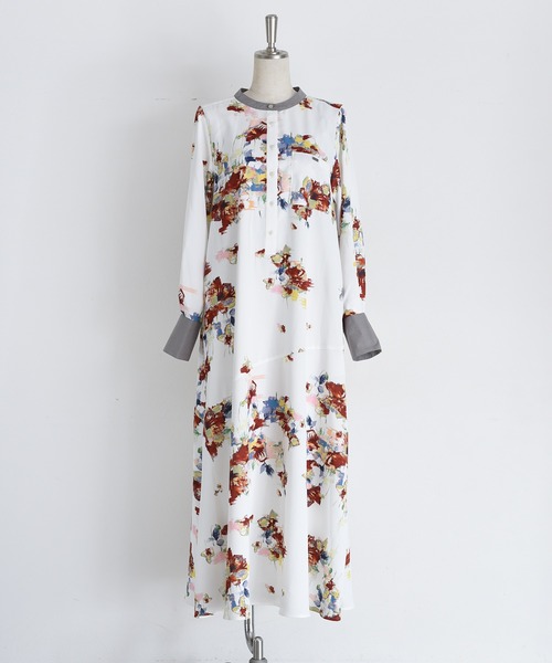 Eimee Law（エイミーロウ）の「ブラッシュフラワープリントワンピース（ワンピース・レディース・ブラウン/オフホワイト・FREE）」の20枚目の写真