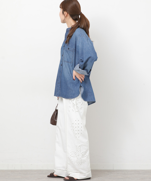 JOURNAL STANDARD relume（ジャーナルスタンダード　レリューム）の「デニムバンドカラーシャツ（シャツ/ブラウス・レディース・ブルー/ブルー系その他・FREE）」の19枚目の写真
