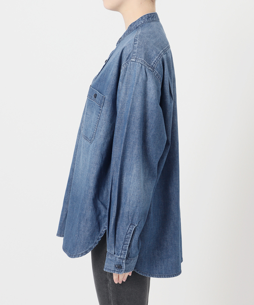 JOURNAL STANDARD relume（ジャーナルスタンダード　レリューム）の「デニムバンドカラーシャツ（シャツ/ブラウス・レディース・ブルー/ブルー系その他・FREE）」の7枚目の写真