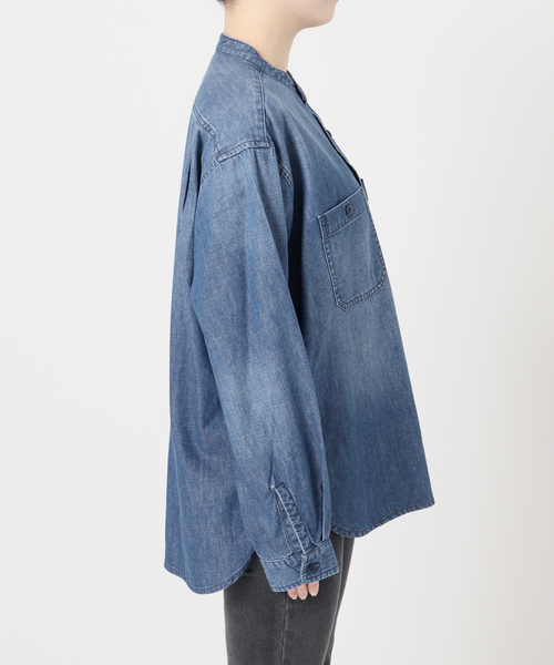 JOURNAL STANDARD relume（ジャーナルスタンダード　レリューム）の「デニムバンドカラーシャツ（シャツ/ブラウス・レディース・ブルー/ブルー系その他・FREE）」の9枚目の写真