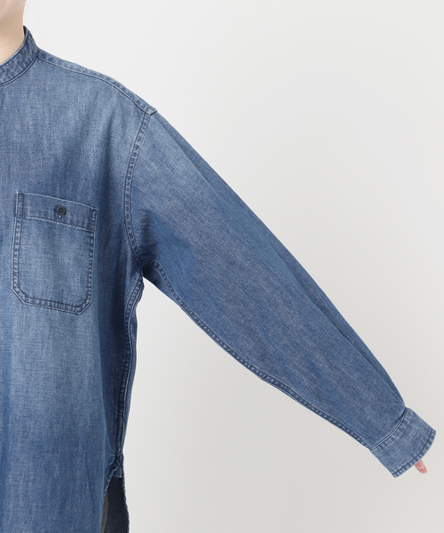 JOURNAL STANDARD relume（ジャーナルスタンダード　レリューム）の「デニムバンドカラーシャツ（シャツ/ブラウス・レディース・ブルー/ブルー系その他・FREE）」の10枚目の写真