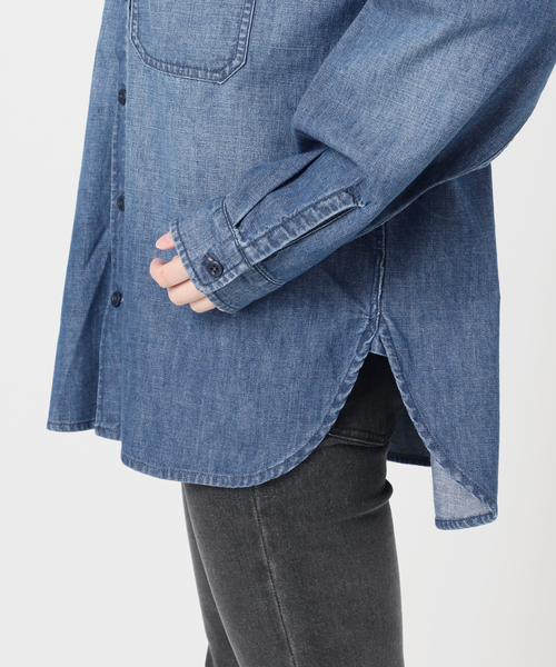 JOURNAL STANDARD relume（ジャーナルスタンダード　レリューム）の「デニムバンドカラーシャツ（シャツ/ブラウス・レディース・ブルー/ブルー系その他・FREE）」の11枚目の写真