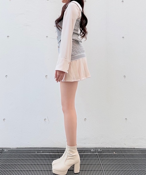NOMAE（ノーマエ）の「シャツドッキングプリーツワンピース（シャツ