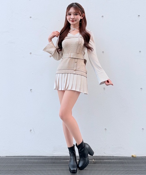 NOMAE（ノーマエ）の「シャツドッキングプリーツワンピース（シャツ