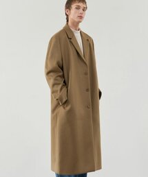 プレミアピュアカシミヤヒドゥンシングルコート[ベージュ]