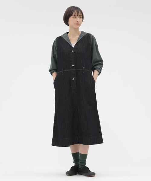 MHL.（エムエイチエル）の「GARMENT DYE COTTON SHIRTING（シャツ/ブラウス・レディース・グリーン/ホワイト・2/1）」の15枚目の写真