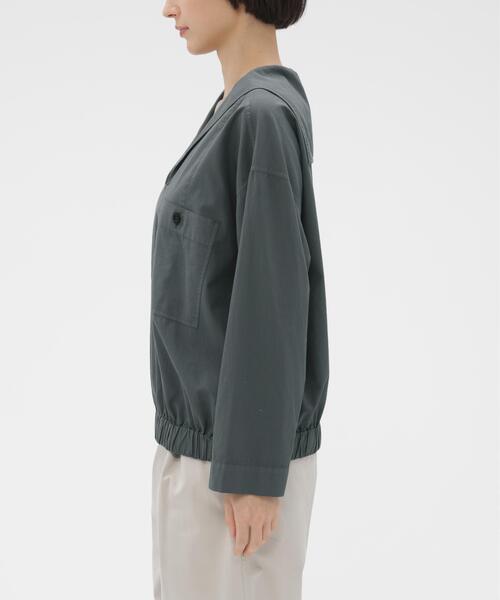 MHL.（エムエイチエル）の「GARMENT DYE COTTON SHIRTING（シャツ/ブラウス・レディース・グリーン/ホワイト・2/1）」の14枚目の写真