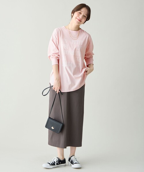 ANY(エニィ)の「ベイカーチノスカート(スカート・レディース・アイボリー系/グレー系/ベージュ系・LARGE/SMALL/MEDIUM)」の6枚目の写真