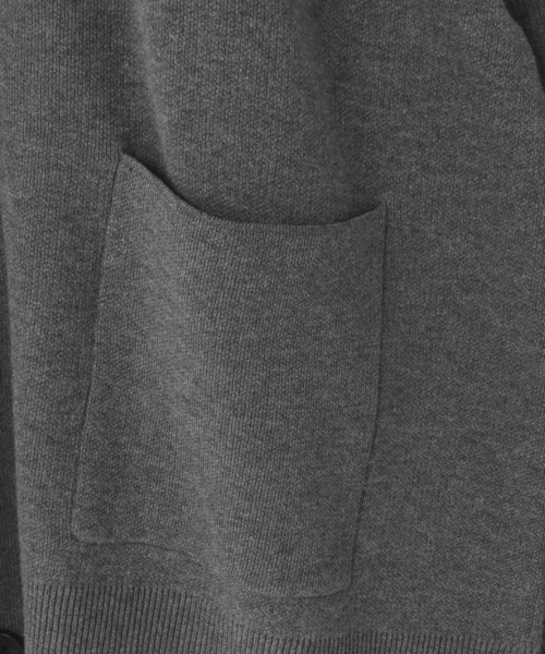 LOWRYS FARM（ローリーズファーム）の「【LFM(U)】スウェットライクニットカーディガン　 646593（カーディガン/ボレロ・メンズ・グレー/ネイビー/イエロー・FREE）」の9枚目の写真