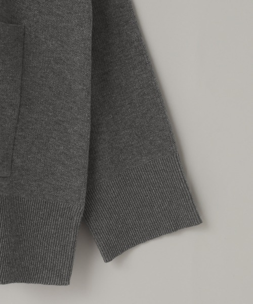 LOWRYS FARM（ローリーズファーム）の「【LFM(U)】スウェットライクニットカーディガン　 646593（カーディガン/ボレロ・メンズ・グレー/ネイビー/イエロー・FREE）」の7枚目の写真