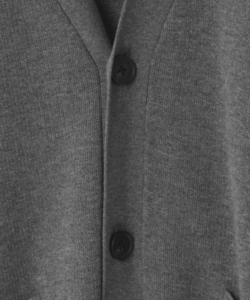 LOWRYS FARM（ローリーズファーム）の「【LFM(U)】スウェットライクニットカーディガン　 646593（カーディガン/ボレロ・メンズ・グレー/ネイビー/イエロー・FREE）」の11枚目の写真