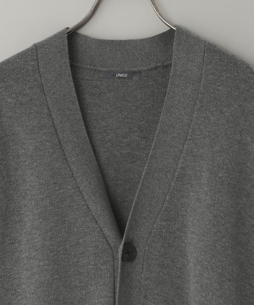LOWRYS FARM（ローリーズファーム）の「【LFM(U)】スウェットライクニットカーディガン　 646593（カーディガン/ボレロ・メンズ・グレー/ネイビー/イエロー・FREE）」の5枚目の写真