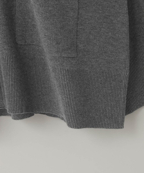 LOWRYS FARM（ローリーズファーム）の「【LFM(U)】スウェットライクニットカーディガン　 646593（カーディガン/ボレロ・メンズ・グレー/ネイビー/イエロー・FREE）」の8枚目の写真