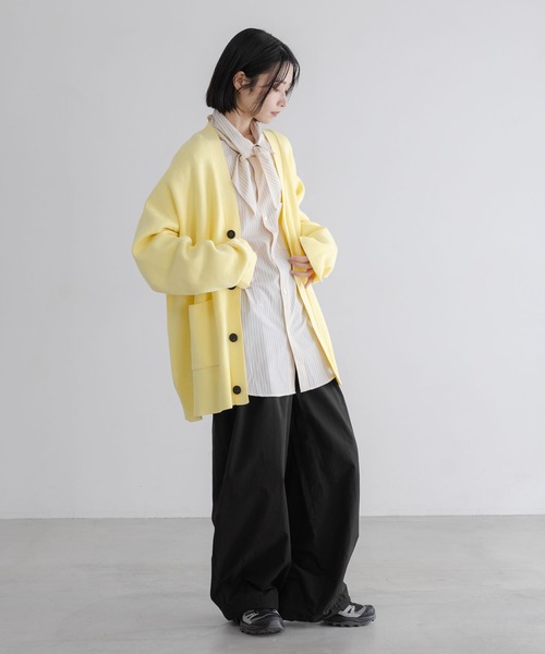 LOWRYS FARM（ローリーズファーム）の「【LFM(U)】スウェットライクニットカーディガン　 646593（カーディガン/ボレロ・メンズ・グレー/ネイビー/イエロー・FREE）」の17枚目の写真