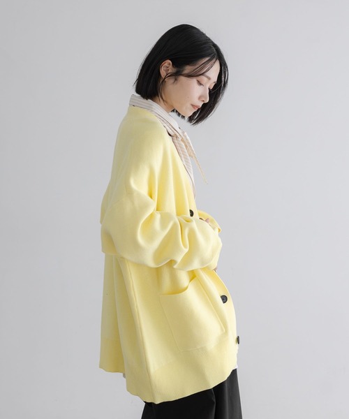 LOWRYS FARM（ローリーズファーム）の「【LFM(U)】スウェットライクニットカーディガン　 646593（カーディガン/ボレロ・メンズ・グレー/ネイビー/イエロー・FREE）」の21枚目の写真