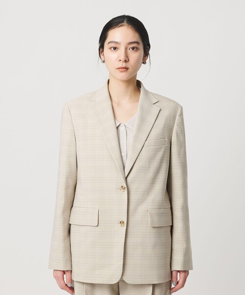 BEAUTY&YOUTH UNITED ARROWS(ビューティーアンドユースユナイテッドアローズ)の「ポリエステルブレンド チェック テーラードジャケット(テーラードジャケット・レディース・ベージュ・S/M)」の6枚目の写真