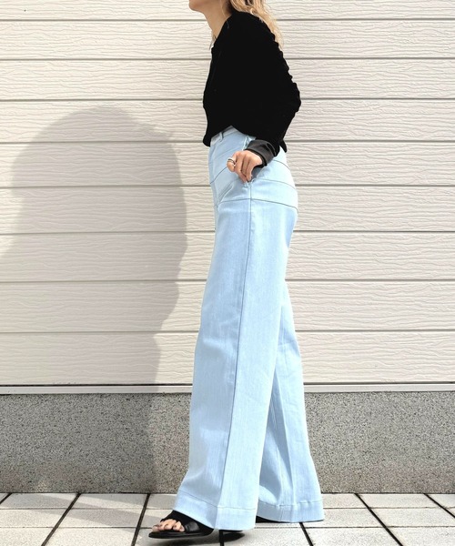 シアーヘンリーネックプルオーバー（Tシャツ/カットソー）｜Q（キュー