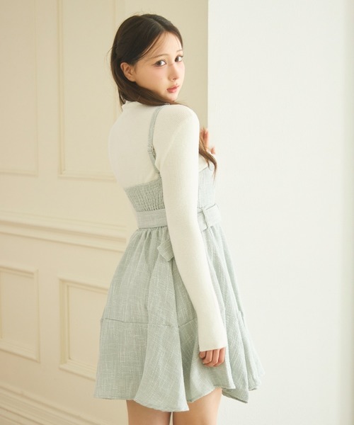 TITTY&CO.(ティティーアンドコー)の「ハイネックリブニット(ニット/セーター・レディース・ベージュ/グレー/ピンク/ライトグレー/アイボリー・FREE)」の13枚目の写真