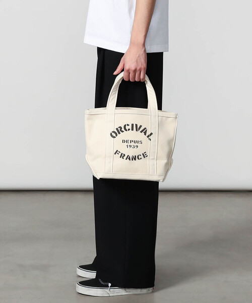 ORCIVAL（オーシバル）の「ORCIVAL | プリント キャンバストートバッグ 小 UNISEX（トートバッグ・レディース・グレー系その他/ホワイト系その他5・-）」の9枚目の写真