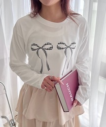 ハート×リボンロンT/長袖Tシャツ