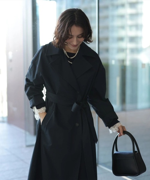 Arpege story(アルページュストーリー)の「高機能感動トレンチコート(ダウンジャケット/コート・レディース・キャメル/ネイビー・2/1)」の5枚目の写真