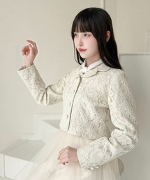 F i.n.t（フィント）の「【セットアップ対応】総レースショートジャケット（その他アウター）」