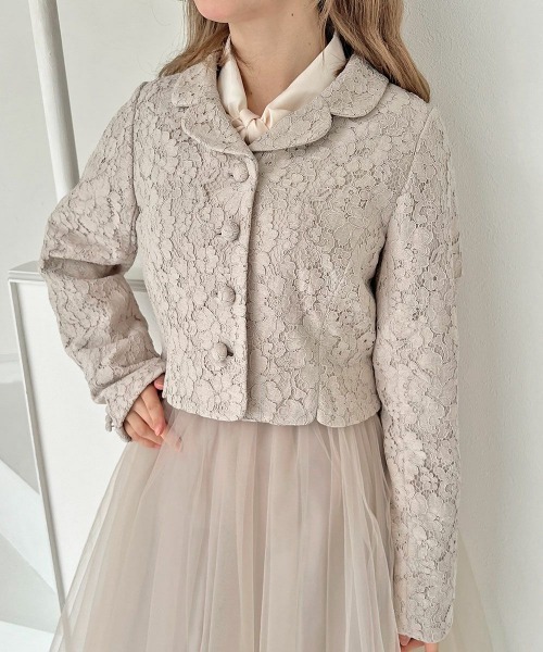 an another angelus（アンアナザーアンジェラス）の「【セットアップ対応】総レースショートジャケット（その他アウター・レディース・ピンクベージュ/アイボリー・FREE）」の10枚目の写真