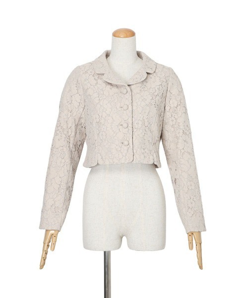 an another angelus（アンアナザーアンジェラス）の「【セットアップ対応】総レースショートジャケット（その他アウター・レディース・ピンクベージュ/アイボリー・FREE）」の22枚目の写真