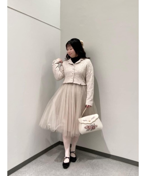 an another angelus（アンアナザーアンジェラス）の「【セットアップ対応】総レースショートジャケット（その他アウター・レディース・ピンクベージュ/アイボリー・FREE）」の13枚目の写真