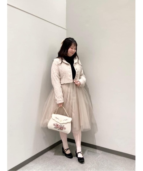 an another angelus（アンアナザーアンジェラス）の「【セットアップ対応】総レースショートジャケット（その他アウター・レディース・ピンクベージュ/アイボリー・FREE）」の14枚目の写真