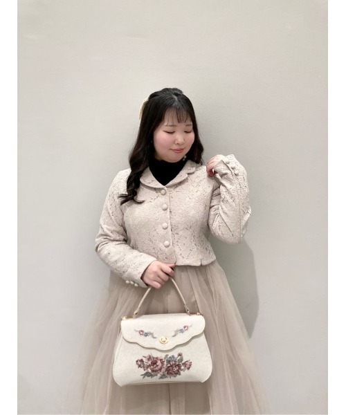 an another angelus（アンアナザーアンジェラス）の「【セットアップ対応】総レースショートジャケット（その他アウター・レディース・ピンクベージュ/アイボリー・FREE）」の17枚目の写真