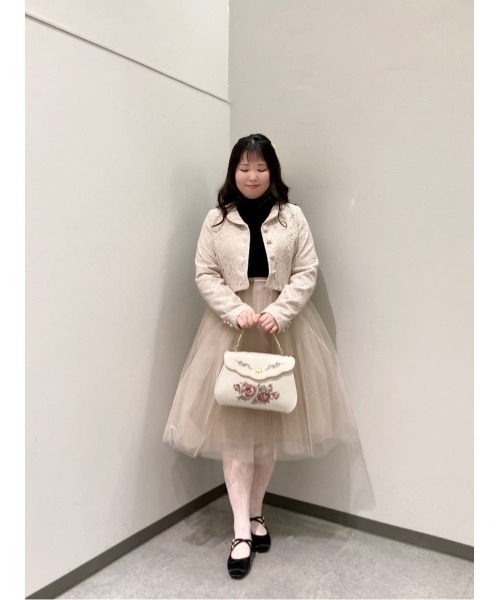 an another angelus（アンアナザーアンジェラス）の「【セットアップ対応】総レースショートジャケット（その他アウター・レディース・ピンクベージュ/アイボリー・FREE）」の20枚目の写真