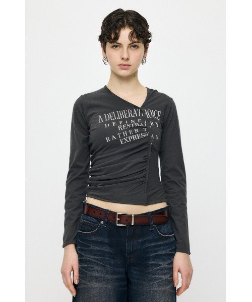 Ⅰ マウジー  未使用タグ付き カットソー セール】【ZOZO・一部店舗限定】MOUSSY EMBROIDERY Tシャツ（Tシャツ