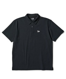 HLNA（エイチエルエヌエー）の「【NEW ERA】 半袖 ポロシャツ ゴルフ 鹿の子 S/S Polo Shirt GF SS KANOKO POLO VER LOGO BLK（ポロシャツ）」