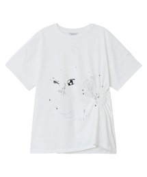 TYPESERVICE（タイプサービス）の「Scattered Ruched Top [White]（Tシャツ/カットソー）」