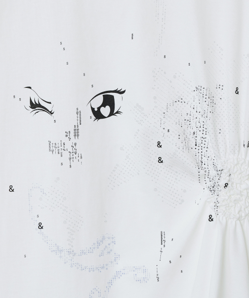 TYPESERVICE（タイプサービス）の「Scattered Ruched Top [White]（Tシャツ/カットソー・レディース・その他・FREE）」の4枚目の写真