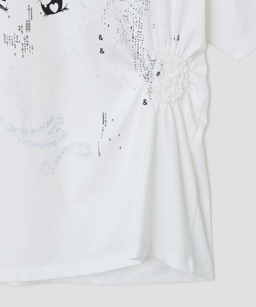 TYPESERVICE（タイプサービス）の「Scattered Ruched Top [White]（Tシャツ/カットソー・レディース・その他・FREE）」の5枚目の写真