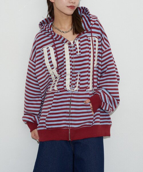 RePRODUCTION LABEL（リプロダクションレーベル）の「【RePRODUCTION LABEL / リプロダクションレーベル】ZIPフーディー（パーカー・レディース・ブラック/チャコールグレー/サックスブルー・FREE）」の19枚目の写真