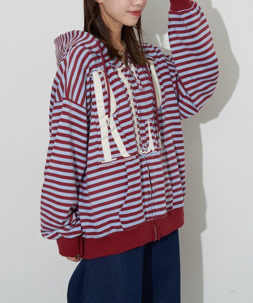 RePRODUCTION LABEL（リプロダクションレーベル）の「【RePRODUCTION LABEL / リプロダクションレーベル】ZIPフーディー（パーカー・レディース・ブラック/チャコールグレー/サックスブルー・FREE）」の20枚目の写真