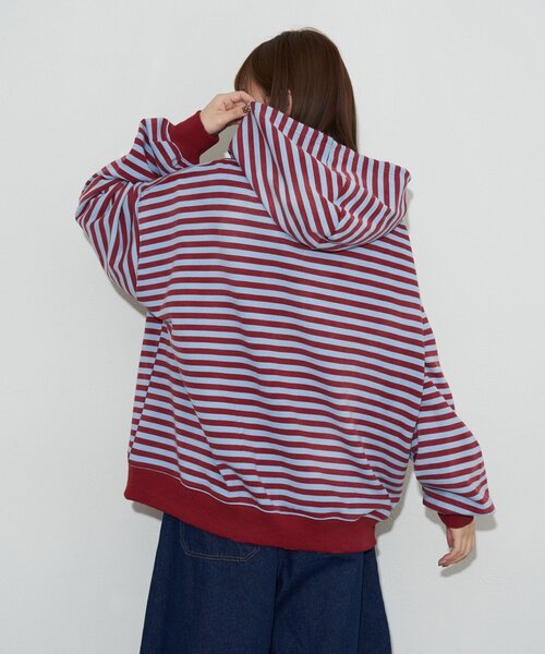 RePRODUCTION LABEL（リプロダクションレーベル）の「【RePRODUCTION LABEL / リプロダクションレーベル】ZIPフーディー（パーカー・レディース・ブラック/チャコールグレー/サックスブルー・FREE）」の10枚目の写真